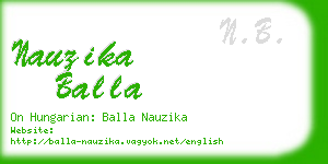 nauzika balla business card